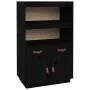 Solid black pine wood sideboard 67x40x108.5 cm by vidaXL, Sideboards - Ref: Foro24-820161, Price: 119,72 €, Discount: %