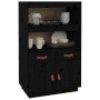 Sideboard aus massivem schwarzem Kiefernholz, 67 x 40 x 108,5 cm von vidaXL, Sideboards - Ref: Foro24-820161, Preis: 120,99 €...