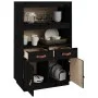 Solid black pine wood sideboard 67x40x108.5 cm by vidaXL, Sideboards - Ref: Foro24-820161, Price: 119,72 €, Discount: %