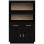 Sideboard aus massivem schwarzem Kiefernholz, 67 x 40 x 108,5 cm von vidaXL, Sideboards - Ref: Foro24-820161, Preis: 120,99 €...