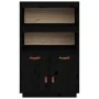 Solid black pine wood sideboard 67x40x108.5 cm by vidaXL, Sideboards - Ref: Foro24-820161, Price: 119,72 €, Discount: %
