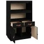 Solid black pine wood sideboard 67x40x108.5 cm by vidaXL, Sideboards - Ref: Foro24-820161, Price: 119,72 €, Discount: %