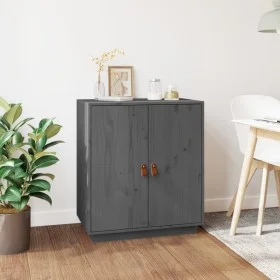 Solid gray pine wood sideboard 65.5x40x75 cm by vidaXL, Sideboards - Ref: Foro24-820119, Price: 106,32 €, Discount: %