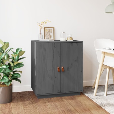 Solid gray pine wood sideboard 65.5x40x75 cm by vidaXL, Sideboards - Ref: Foro24-820119, Price: 107,62 €, Discount: %