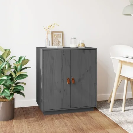 Solid gray pine wood sideboard 65.5x40x75 cm by vidaXL, Sideboards - Ref: Foro24-820119, Price: 106,32 €, Discount: %