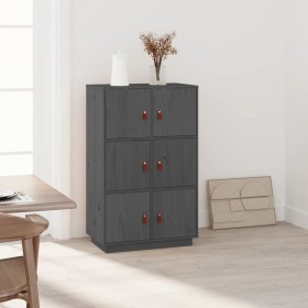 Solid gray pine wood sideboard 67x40x108.5 cm by vidaXL, Sideboards - Ref: Foro24-820174, Price: 152,68 €, Discount: %