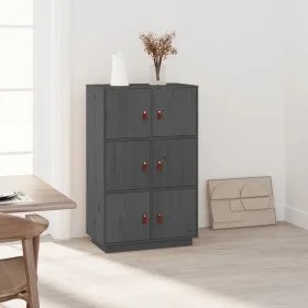Solid gray pine wood sideboard 67x40x108.5 cm by vidaXL, Sideboards - Ref: Foro24-820174, Price: 150,71 €, Discount: %