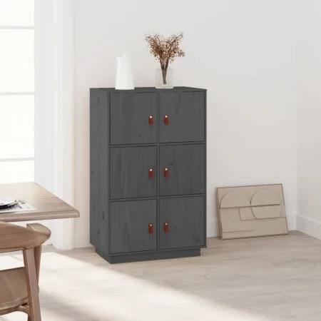 Solid gray pine wood sideboard 67x40x108.5 cm by vidaXL, Sideboards - Ref: Foro24-820174, Price: 150,71 €, Discount: %