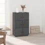 Solid gray pine wood sideboard 67x40x108.5 cm by vidaXL, Sideboards - Ref: Foro24-820174, Price: 150,71 €, Discount: %