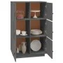 Solid gray pine wood sideboard 67x40x108.5 cm by vidaXL, Sideboards - Ref: Foro24-820174, Price: 150,71 €, Discount: %