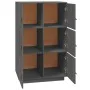 Solid gray pine wood sideboard 67x40x108.5 cm by vidaXL, Sideboards - Ref: Foro24-820174, Price: 150,71 €, Discount: %