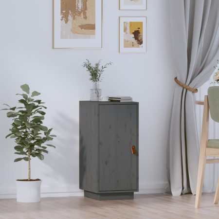 Solid gray pine wood sideboard 34x40x75 cm by vidaXL, Sideboards - Ref: Foro24-820114, Price: 73,50 €, Discount: %