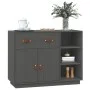 Sideboard aus massivem grauem Kiefernholz, 98,5 x 40 x 75 cm von vidaXL, Sideboards - Ref: Foro24-820139, Preis: 181,17 €, Ra...