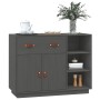 Sideboard aus massivem grauem Kiefernholz, 98,5 x 40 x 75 cm von vidaXL, Sideboards - Ref: Foro24-820139, Preis: 184,14 €, Ra...