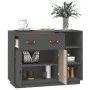 Sideboard aus massivem grauem Kiefernholz, 98,5 x 40 x 75 cm von vidaXL, Sideboards - Ref: Foro24-820139, Preis: 181,17 €, Ra...