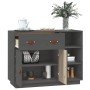 Sideboard aus massivem grauem Kiefernholz, 98,5 x 40 x 75 cm von vidaXL, Sideboards - Ref: Foro24-820139, Preis: 184,14 €, Ra...