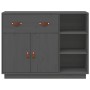 Solid gray pine wood sideboard 98.5x40x75 cm by vidaXL, Sideboards - Ref: Foro24-820139, Price: 184,14 €, Discount: %