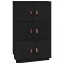 Sideboard aus massivem schwarzem Kiefernholz, 67 x 40 x 108,5 cm von vidaXL, Sideboards - Ref: Foro24-820176, Preis: 152,94 €...