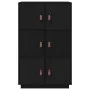 Sideboard aus massivem schwarzem Kiefernholz, 67 x 40 x 108,5 cm von vidaXL, Sideboards - Ref: Foro24-820176, Preis: 151,00 €...