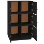 Aparador de madera maciza de pino negro 67x40x108,5 cm de vidaXL, Aparadores - Ref: Foro24-820176, Precio: 151,00 €, Descuent...