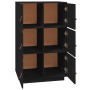 Sideboard aus massivem schwarzem Kiefernholz, 67 x 40 x 108,5 cm von vidaXL, Sideboards - Ref: Foro24-820176, Preis: 152,94 €...