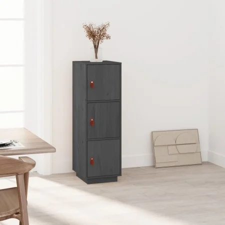Tall sideboard in solid gray pine wood 34x40x108.5 cm by vidaXL, Sideboards - Ref: Foro24-820169, Price: 96,35 €, Discount: %