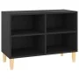 TV-Ständer mit Massivholzbeinen schwarz 69,5x30x50 cm von vidaXL, TV-Möbel - Ref: Foro24-805924, Preis: 42,93 €, Rabatt: %