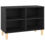 TV-Ständer mit Massivholzbeinen schwarz 69,5x30x50 cm von vidaXL, TV-Möbel - Ref: Foro24-805924, Preis: 43,95 €, Rabatt: %
