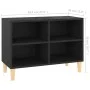 TV-Ständer mit Massivholzbeinen schwarz 69,5x30x50 cm von vidaXL, TV-Möbel - Ref: Foro24-805924, Preis: 42,93 €, Rabatt: %