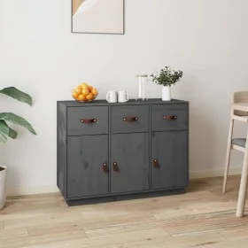 Solid gray pine wood sideboard 100x40x75 cm by vidaXL, Sideboards - Ref: Foro24-820149, Price: 171,57 €, Discount: %