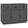 Sideboard aus massivem grauem Kiefernholz, 100 x 40 x 75 cm von vidaXL, Sideboards - Ref: Foro24-820149, Preis: 171,57 €, Rab...