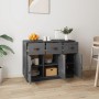 Aparador de madera maciza de pino gris 100x40x75 cm de vidaXL, Aparadores - Ref: Foro24-820149, Precio: 173,71 €, Descuento: %