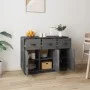 Sideboard aus massivem grauem Kiefernholz, 100 x 40 x 75 cm von vidaXL, Sideboards - Ref: Foro24-820149, Preis: 171,57 €, Rab...