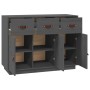 Aparador de madera maciza de pino gris 100x40x75 cm de vidaXL, Aparadores - Ref: Foro24-820149, Precio: 173,71 €, Descuento: %
