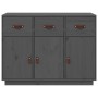 Aparador de madera maciza de pino gris 100x40x75 cm de vidaXL, Aparadores - Ref: Foro24-820149, Precio: 173,71 €, Descuento: %