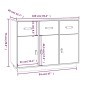 Aparador de madera maciza de pino gris 100x40x75 cm de vidaXL, Aparadores - Ref: Foro24-820149, Precio: 173,71 €, Descuento: %