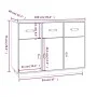 Aparador de madera maciza de pino gris 100x40x75 cm de vidaXL, Aparadores - Ref: Foro24-820149, Precio: 171,57 €, Descuento: %