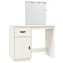 Mesa tocador con LED madera maciza pino blanco 95x50x133,5 cm by vidaXL, Bedroom Dressers - Ref: Foro24-820093, Price: 183,41...