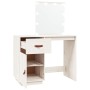Mesa tocador con LED madera maciza pino blanco 95x50x133,5 cm de vidaXL, Tocadores para dormitorios - Ref: Foro24-820093, Pre...