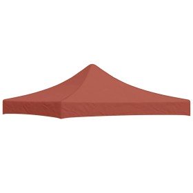 Techo de carpa para celebraciones terracota 3x3 m 270 g/m²