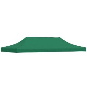 Techo de carpa para celebraciones verde 6x3 m 270 g/m²