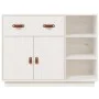 Weißes Sideboard aus massivem Kiefernholz 98,5x40x75 cm von vidaXL, Sideboards - Ref: Foro24-820138, Preis: 121,44 €, Rabatt: %