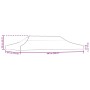 Techo de carpa para celebraciones burdeos 6x3 m 270 g/m²