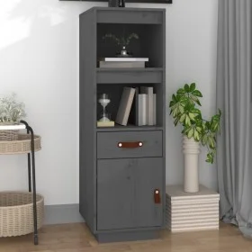 Tall sideboard in solid gray pine wood 34x40x108.5 cm by vidaXL, Sideboards - Ref: Foro24-820154, Price: 95,14 €, Discount: %