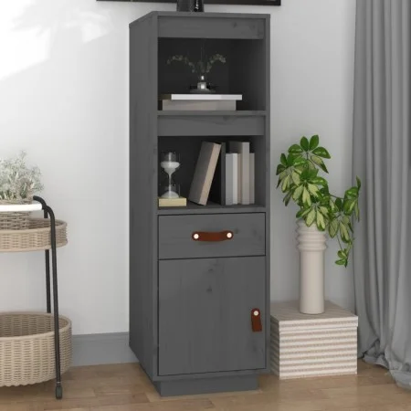 Tall sideboard in solid gray pine wood 34x40x108.5 cm by vidaXL, Sideboards - Ref: Foro24-820154, Price: 95,14 €, Discount: %