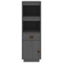 Aparador alto de madera maciza de pino gris 34x40x108,5 cm de vidaXL, Aparadores - Ref: Foro24-820154, Precio: 96,28 €, Descu...