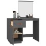 Mesa tocador de madera maciza de pino gris 95x50x134 cm de vidaXL, Tocadores para dormitorios - Ref: Foro24-820089, Precio: 1...