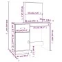 Schminktisch aus massivem grauem Kiefernholz, 95 x 50 x 134 cm von vidaXL, Schlafzimmerkommoden - Ref: Foro24-820089, Preis: ...