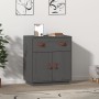 Sideboard aus massivem grauem Kiefernholz, 65,5 x 40 x 75 cm von vidaXL, Sideboards - Ref: Foro24-820129, Preis: 96,20 €, Rab...