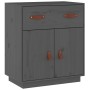 Sideboard aus massivem grauem Kiefernholz, 65,5 x 40 x 75 cm von vidaXL, Sideboards - Ref: Foro24-820129, Preis: 96,20 €, Rab...